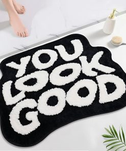 You Look Good Bath Mat – Green Bathroom Rug, Funny & Cute Design