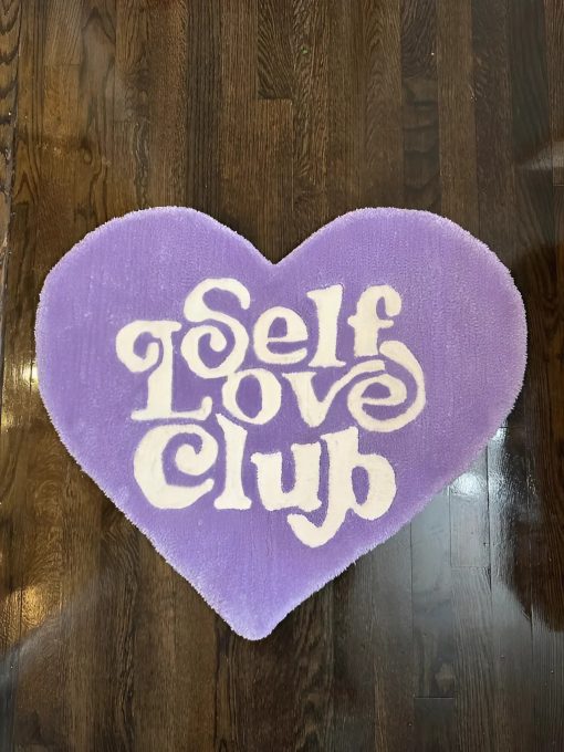 Self Love Club Rug – Inspirational Tufted Rug for Bedroom, Living Room, and Home Decor