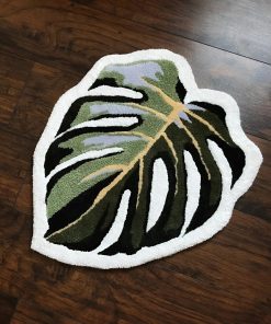 Monstera Leaf Rug – Stylish Nature-Inspired Rug for Living Room & Bedroom Decor