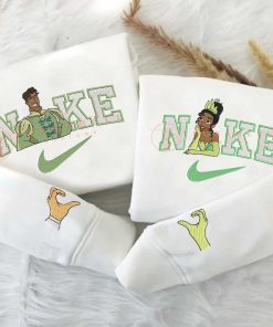 Couple Stitch And Angel Embroidery Sweatshirt