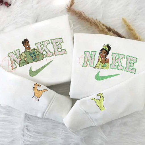 Couple Stitch And Angel Embroidery Sweatshirt